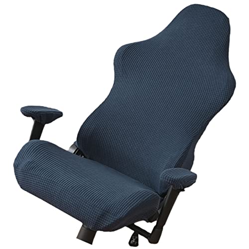 HAMPPLIES Gaming Stuhl Abdeckung Elastisch Waschbar Sitzbezug Mit Armlehnenbezug Für Bürostuhl Computerstuhl Möbelenschutz Knitterfrei von HAMPPLIES