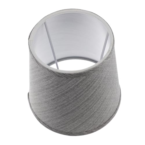 HAMPPLIES Grauer Lampenschirm aus Stoff Langlebiges Lampenzubehör Geeignet für Decken Wand und Pendelleuchten Einfach zu Montieren für Schlafzimmer und Wohnzimmer von HAMPPLIES