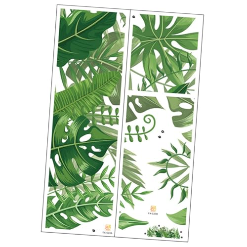 HAMPPLIES Große Selbstklebende Tropische Wandsticker Entfernbare Wanddeko für Schlafzimmer Wohnzimmer DIY Wandtattoo Pflanzen Muster von HAMPPLIES