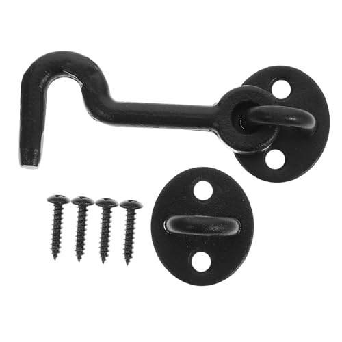 HAMPPLIES Gusseiserner Fensterhaken mit Ösenriegel Rostbeständig Verstärktes Design Inklusive Schrauben für Türen Fenster Schrank und Gartentore Klassische Europäische Optik HAMPPLIES Gusseiserner Fensterhaken mit Ösenriegel Rostbeständig Verstärktes Design Inklusive Schrauben für Türen Fenster Schrank und Gartentore Klassische Europäische Optik von HAMPPLIES