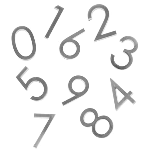 HAMPPLIES Hausnummern Selbstklebend Abs Wetterfest Robuste Zahlen für Haustür Briefkasten Apartment Büro Hotel Außen Moderne Türnummern von HAMPPLIES