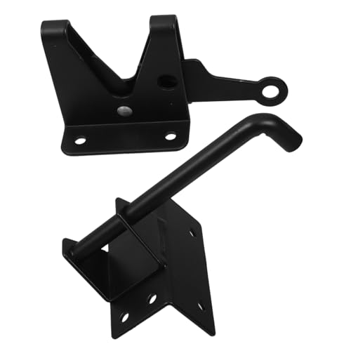 HAMPPLIES Heavy Duty Türschloss Verriegelung mit Selbstschließendem Federmechanismus Verzinktes Aufschraubscharnier und Bolzenriegel für Gartentore Pooltore Einfache Montage Robust und von HAMPPLIES