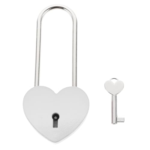HAMPPLIES Herzförmiges Vorhängeschloss Weiß Langlebig für Koffer Liebe Jahrestag Valentinstag HAMPPLIES Herzförmiges Vorhängeschloss Weiß Langlebig für Koffer Liebe Jahrestag Valentinstag von HAMPPLIES