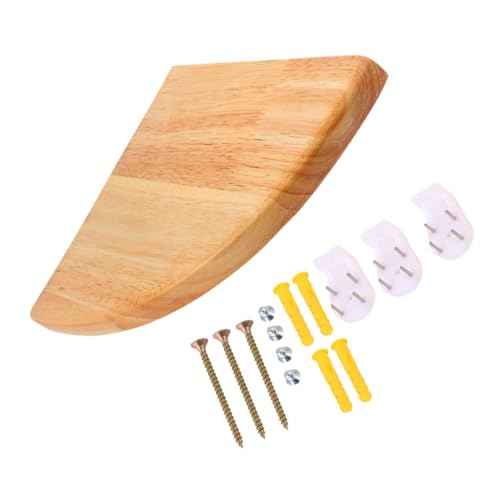 HAMPPLIES Holz Wandregal Eckregal Schwebend Halbrund Radius Kleines Regal für Wohnzimmer Badezimmer Küche Rustikales Organizer Wandboard HAMPPLIES Holz Wandregal Eckregal Schwebend Halbrund Radius Kleines Regal für Wohnzimmer Badezimmer Küche Rustikales Organizer Wandboard von HAMPPLIES