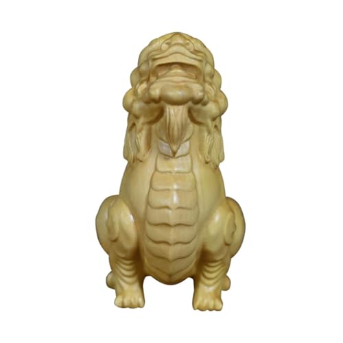 HAMPPLIES Holzornament Handgeschnitzte Desktop Figur Chinesische Holzdekoration Büro Tischdekoration Stabile Kunsthandwerk Statue von HAMPPLIES