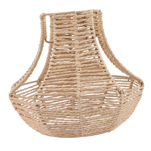 HAMPPLIES Imitat Rattan Lampenschirm Handgewebt Dekorativer Pendelleuchte Natürlicher Look Vielseitig für Esszimmer Wohnzimmer Schlafzimmer und Restaurantbeleuchtung Geeignet von HAMPPLIES