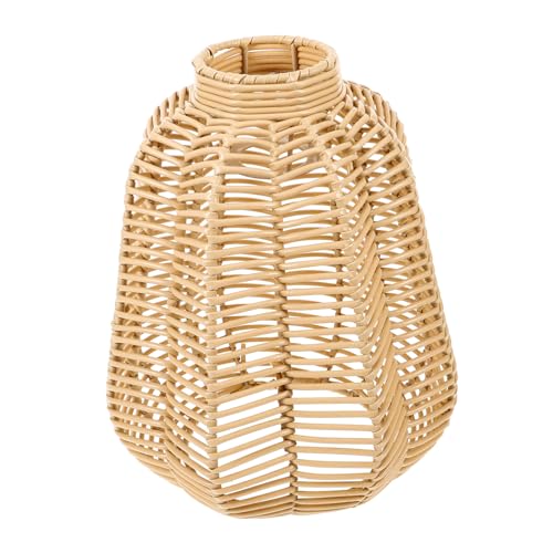 HAMPPLIES Imitat Rattan Lampenschirm für Pendelleuchte Handgewebter Kunststoff Lampenschirm Vielseitig Einsetzbar für Wohn Hotel und Restaurantbeleuchtung Langlebig und Dekorativ Blendfreie HAMPPLIES Imitat Rattan Lampenschirm für Pendelleuchte Handgewebter Kunststoff Lampenschirm Vielseitig Einsetzbar für Wohn Hotel und Restaurantbeleuchtung Langlebig und Dekorativ Blendfreie von HAMPPLIES