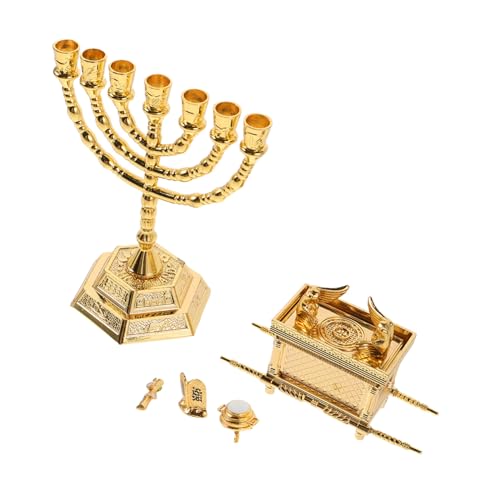 HAMPPLIES Israelische Skulptur Tabernakel Nachbildung Goldfarbener Hanukkah Kerzenhalter mit Präziser Detailtreue Spirituelle Jüdische Wohnkultur Religiöse Dekoration HAMPPLIES Israelische Skulptur Tabernakel Nachbildung Goldfarbener Hanukkah Kerzenhalter mit Präziser Detailtreue Spirituelle Jüdische Wohnkultur Religiöse Dekoration von HAMPPLIES