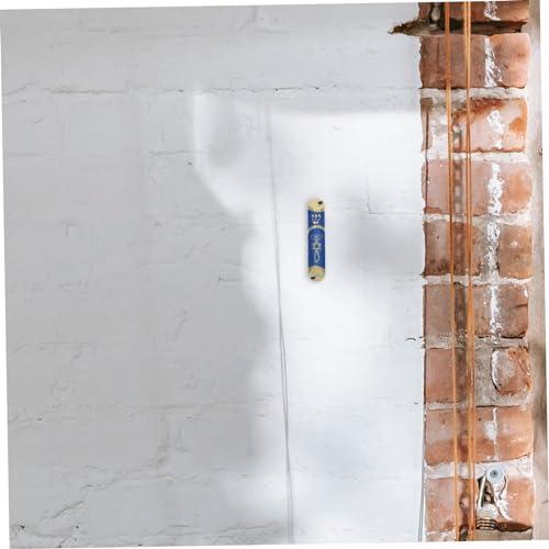 HAMPPLIES Jüdische Metall Mezuzah mit Schriftrolle Segensreiche Türdekoration aus Zinklegierung Leichtes Religiöses für Zuhause Design mit Befestigungslöchern Gold Blau HAMPPLIES Jüdische Metall Mezuzah mit Schriftrolle Segensreiche Türdekoration aus Zinklegierung Leichtes Religiöses für Zuhause Design mit Befestigungslöchern Gold Blau von HAMPPLIES