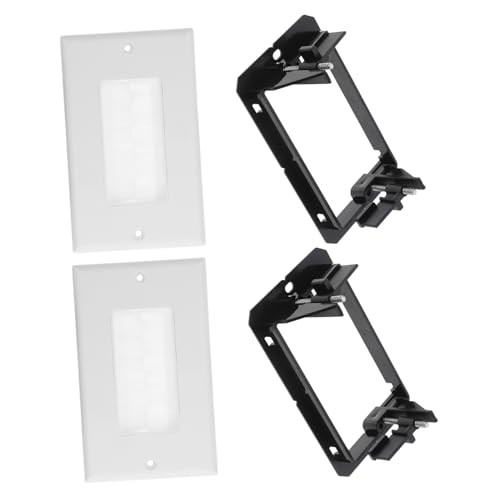 HAMPPLIES Kabeldurchführung mit Rahmen Kabeldurchlass Wandplatte für Büro und Heimkino Vielseitiges Kabelmanagement Langlebiges Material Saubere Kabelführung von HAMPPLIES