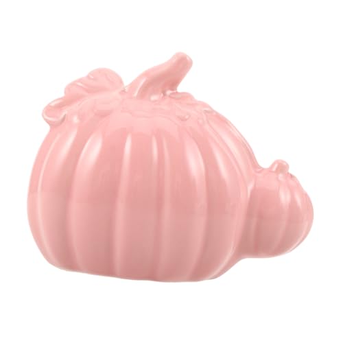 HAMPPLIES Keramik-Halloween-Dekoration Pinker Ernte-kürbis Figurine Klein Vielseitig für Büro Wohnzimmer Flur Herbstliche Tisch Kamindeko Ernte-Symbol von HAMPPLIES