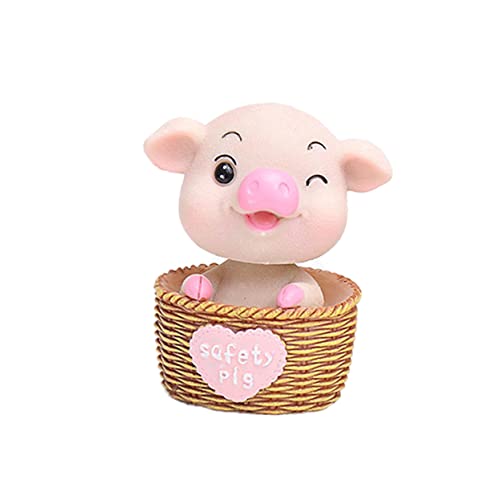 HAMPPLIES Niedliches Wackelkopf Schwein Ornament aus Resin für Auto und Zuhause Dekoration für Tisch Regal und für Freunde und Familie HAMPPLIES Niedliches Wackelkopf Schwein Ornament aus Resin für Auto und Zuhause Dekoration für Tisch Regal und für Freunde und Familie von HAMPPLIES