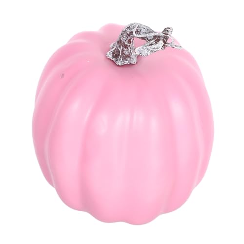 HAMPPLIES Künstlicher Großer Rosa Schaumstoff-kürbis Realistischer Deko-kürbis für Herbst und Erntedankfest Vielseitiger Saisonaler Tisch Raumakzent Pflegeleicht Moderne Herbstliche von HAMPPLIES