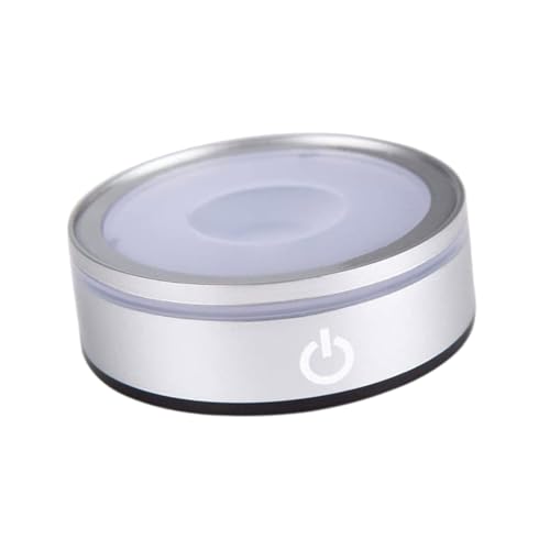 HAMPPLIES LED Touch Sensor Lampenfassung Doppelstöckig Rund Glas Lichtbasis Nachttischlampe Dekorative Leuchte für Zuhause Bar HAMPPLIES LED Touch Sensor Lampenfassung Doppelstöckig Rund Glas Lichtbasis Nachttischlampe Dekorative Leuchte für Zuhause Bar von HAMPPLIES