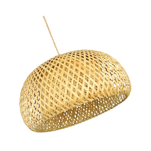 HAMPPLIES Lampenschirm Handgewebt Rustikaler Stil Pendelleuchte Lampenabdeckung für Wohnzimmer Schlafzimmer Vielseitig Einsetzbar Natürliche Warme Atmosphäre von HAMPPLIES