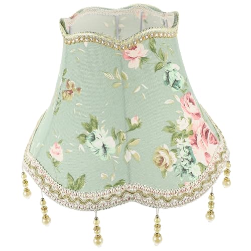 HAMPPLIES Lampenschirm Retro Vintage Stil mit Rosendesign Stoff Lampenschirm für Tisch Steh und Wandleuchten Einfacher Austausch Staubabweisend Warmes Licht für Gemütliche Atmosphäre von HAMPPLIES