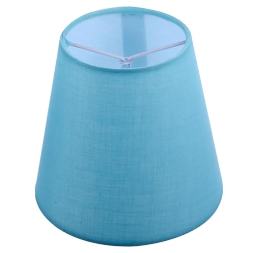 HAMPPLIES Lampenschirm aus Hochwertigem Stoff Hellblauer Lampenschirm für Deckenleuchte Tischlampe und Stehlampe Schützende Lampenabdeckung Langlebig und Dekorativ Einsetzbar für Wohnraum von HAMPPLIES
