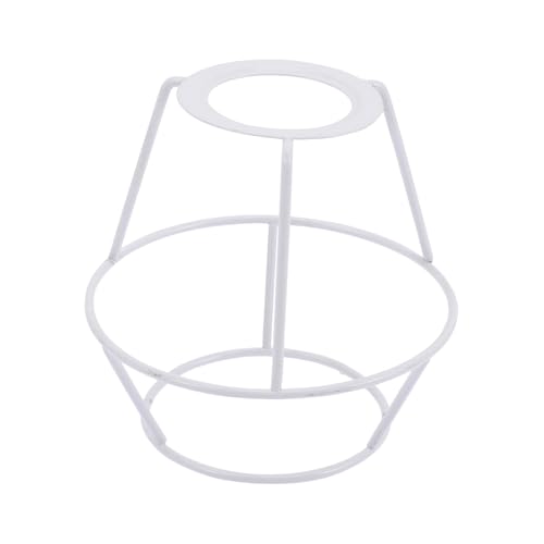 HAMPPLIES Lampschirmrahmen Fassung DIY Lampenschirm Ringhalter Robuster Weißer Tischlampen und Deckenlampenrahmen Hitzebeständig Einfach zu Montieren Vielseitig für Wohn und Arbeitszimmer von HAMPPLIES