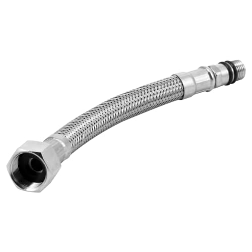 HAMPPLIES Leichter Flexibler Telescopischer Wasserhahnanschluss Schlauch mit Rostfreiem Edelstahlgeflecht Verlängerung Drehbarer Verbinder Langlebig und Einfach zu Bedienen für Küche und von HAMPPLIES