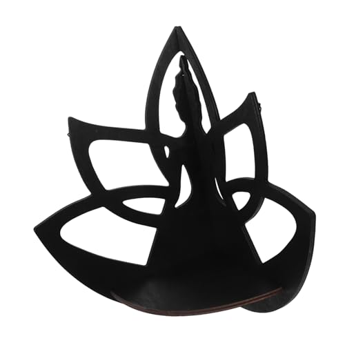 HAMPPLIES Lotus Wandregal aus Holz Schwebendes Eckregal zur Dekoration Vielseitiges Regal für Kristallkugeln Bücher und Pflanzen Wandhalterung für Wohnzimmer und Schlafzimmer von HAMPPLIES