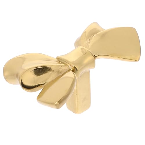 HAMPPLIES Messing Möbelknopf Bowknot Design Kompakter Leichter Schrankgriff Vielseitiger Schubladenknauf für Kommode Tür und Kabinett Einfache Montage Dekorativer Vintage Griff von HAMPPLIES