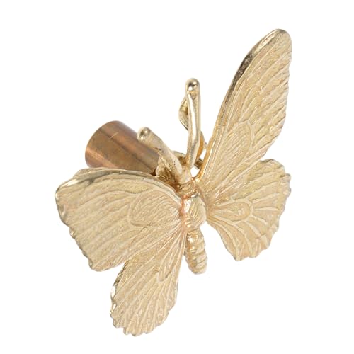 HAMPPLIES Messing Schmetterling Möbelgriff Vintage Stil Antike Schubladengriffe Robuste Türgriffe für Schrank Kommode Kinderzimmer Dekor Einfach zu Montieren Langlebig von HAMPPLIES