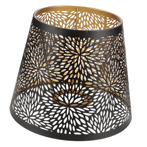 HAMPPLIES Metall Lampenschirm mit Hohlem Design Verschleißfest Moderner Schwarzer Tischlampenschirm für Schlafzimmer und Wohnzimmer Kompatibel mit Pendel und Wandlampen Dekorativ und HAMPPLIES Metall Lampenschirm mit Hohlem Design Verschleißfest Moderner Schwarzer Tischlampenschirm für Schlafzimmer und Wohnzimmer Kompatibel mit Pendel und Wandlampen Dekorativ und von HAMPPLIES