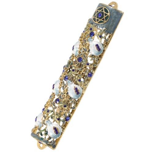 HAMPPLIES Mezuzah Türdeko aus Legierung mit Heiligem Schriftrollen Segen Traditionell für Türpfosten und Stilvolle Jüdische Schutzamulett Dekoration Geeignet für Haustür und Wand von HAMPPLIES