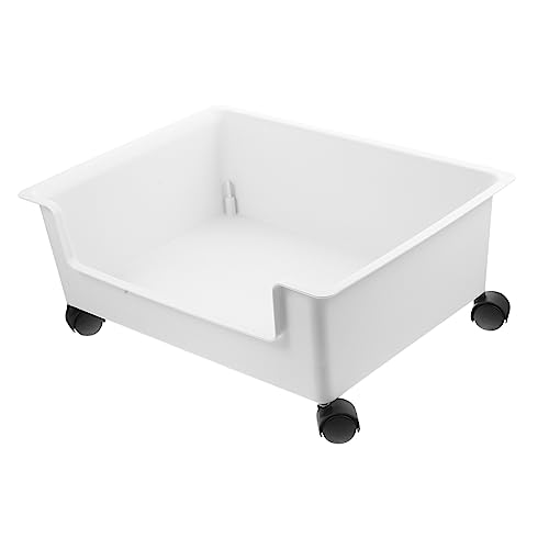 HAMPPLIES Mobiler Aufbewahrungswagen mit Organizer Box für Bücher und Kleidung Robustes Platzsparendes Aufbewahrungssystem für Kinderzimmer Büro und Badezimmer Teilig Weiß von HAMPPLIES