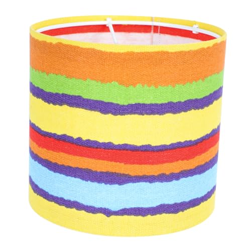HAMPPLIES Moderner Bunter Lampenschirm aus Hochwertigem Material Dekorative Abdeckung für Stehlampe Hängelampe und Kronleuchter Abnehmbar Farbenfrohes Regenbogen Design für Warme von HAMPPLIES