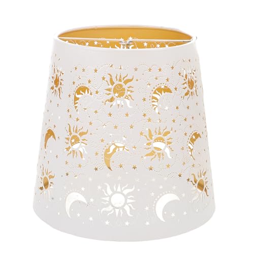 HAMPPLIES Moderner Metall-lampenschirm Stern Mond Design Langlebig und Dekorativ Offene Struktur für Blendfreies Licht Installieren Passend für Wohnzimmer Schlafzimmer und Hotels HAMPPLIES Moderner Metall-lampenschirm Stern Mond Design Langlebig und Dekorativ Offene Struktur für Blendfreies Licht Installieren Passend für Wohnzimmer Schlafzimmer und Hotels von HAMPPLIES