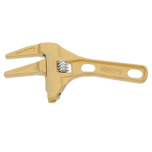 HAMPPLIES Multifunktionaler Verstellbarer Waschbecken schraubenschlüssel mit Rutschfestem Kurzgriff für Sanitärinstallation und Wasserrohrwartung Präzise Einstellbar für Armaturen Ventile von HAMPPLIES