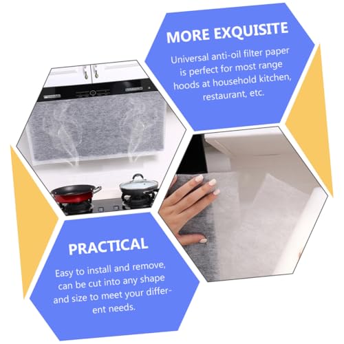 HAMPPLIES Ölfilterpapier für Dunstabzugshauben Ölbeständig Leicht Zuschneidbar Langlebig und Einfach zu Wechseln Geeignet für Küchen und Restaurants von HAMPPLIES