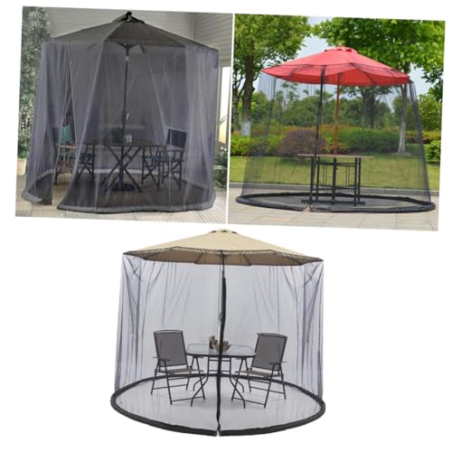 HAMPPLIES Patio Sonnenschirm mit Moskitonetz Gartenschirm Abdeckung mit Insektenschutz Faltbar Uv-schutz Atmungsaktiv für Terrasse und Garten Dunkles Netz HAMPPLIES Patio Sonnenschirm mit Moskitonetz Gartenschirm Abdeckung mit Insektenschutz Faltbar Uv-schutz Atmungsaktiv für Terrasse und Garten Dunkles Netz von HAMPPLIES