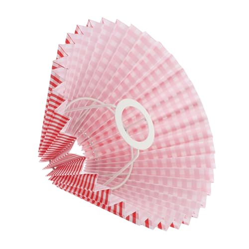 HAMPPLIES Plissee Lampenschirm mit Rote Karomuster Stoff Lampenschirm für Tischlampe mit Falten und Gitterstruktur Langlebiges Material Sanftes Licht für Innenbereich HAMPPLIES Plissee Lampenschirm mit Rote Karomuster Stoff Lampenschirm für Tischlampe mit Falten und Gitterstruktur Langlebiges Material Sanftes Licht für Innenbereich von HAMPPLIES