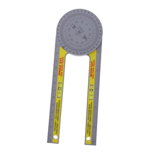 HAMPPLIES Präziser Kunststoff Winkelmesser mit Wasserwaage Miter Protractor für Holzarbeiten Robustes Messwerkzeug für Zimmerleute Schnelles Winkelübertragen für Gehrungssägen und von HAMPPLIES