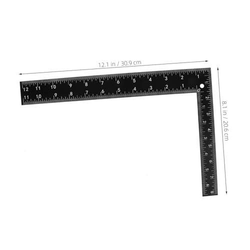 HAMPPLIES Präzises Dunkles Stahl Winkelmaß Werkzeug für Holzbearbeitung und Lederhandwerk Multifunktionaler Anreißer Leichtes Robustes DIY Lineal für Exakte Messungen von HAMPPLIES