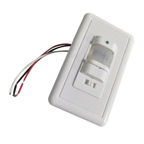 HAMPPLIES Praktischer Human Body Induktions bewegungsmelder Weiß für Innenbereiche Infrarot sensor zur Treppenbeleuchtung Einfache Installation Kompatibel mit LED Energiespar Glühlampen von HAMPPLIES