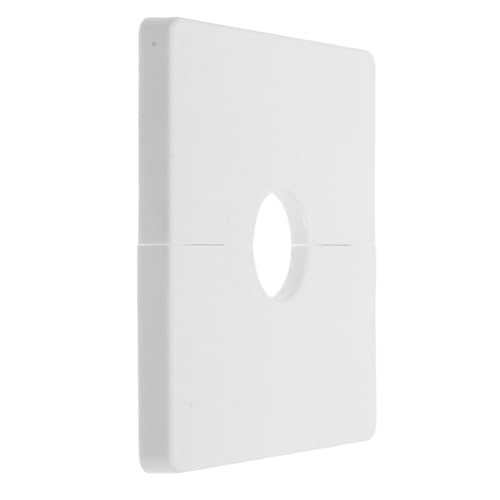HAMPPLIES Quadratische Wandloch abdeckplatte Selbstklebend PVC Abdeckung für Rohrdurchführung Sanitär Flansch Ersatz für Wandmontage und Duscharmatur Verdeckte Bohrlochabdeckung von HAMPPLIES