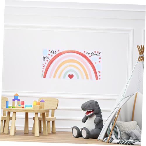 HAMPPLIES Regenbogen Wandtattoo PVC Kinderzimmer Mädchenzimmer Deko Selbstklebend Kreativ DIY Wandsticker Babyzimmer Wanddeko mit Bunter Farbverlauf Muster von HAMPPLIES