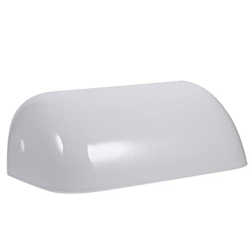 HAMPPLIES Retro Lampenschirm für Tischlampe Klassischer Weißer Lampenabdeckung Robustes Glasmaterial Augenschonend Langlebiger Ersatz für Bankerlampen Stilvolle Wohnraumdekoration von HAMPPLIES