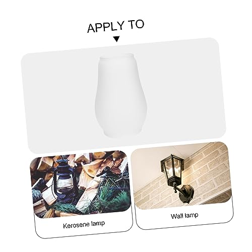 HAMPPLIES Retro Stil Frosted Wandlampenschirm Großes Vintage Lichtglas Zubehör Einfach zu Installierender Lampenschirm für Schlafzimmer Wohnzimmer und Gartendeko Draußen von HAMPPLIES