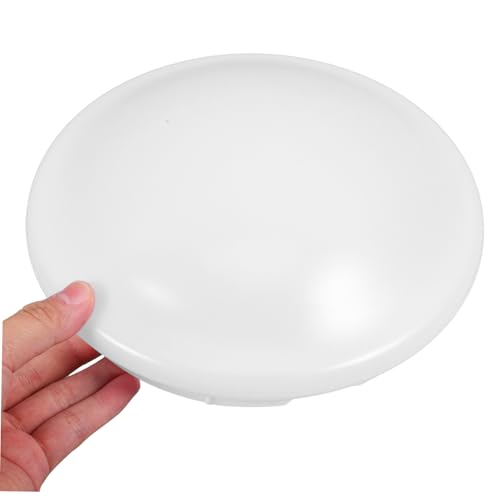 HAMPPLIES Runde Weiße Deckenleuchtenabdeckung aus Robustem PC material Lichtdiffusor für Wohnzimmer und Büro Einfache Montage Langlebiger Lampenschirm Ersatz für Deckenlampen von HAMPPLIES