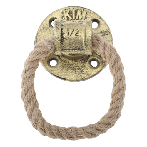 HAMPPLIES Rustikaler Schrankgriff aus Hanfseil Runder Vintage Möbelknopf Langlebiger Schubladengriff Schwarzer Eisenring für Kommode Küchen und Möbelgriffe Ersatz für Alte Griffe HAMPPLIES Rustikaler Schrankgriff aus Hanfseil Runder Vintage Möbelknopf Langlebiger Schubladengriff Schwarzer Eisenring für Kommode Küchen und Möbelgriffe Ersatz für Alte Griffe von HAMPPLIES