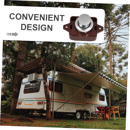 HAMPPLIES Rv Push Button Schloss für Wohnmobil und Türen Druckknopf Möbelschloss aus Langlebiger Zinklegierung und Abs Einfache Werkzeugfreie Montage Vielseitige Farboptionen für Camper von HAMPPLIES