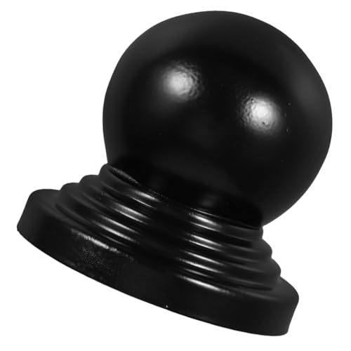 HAMPPLIES Schwarze Metallkugel Pfostenkappe Robuste Abdeckkappe für Zaunpfosten und Geländerrohre Einfache Wetterfest Dekorativ für Garten und Treppengeländer HAMPPLIES Schwarze Metallkugel Pfostenkappe Robuste Abdeckkappe für Zaunpfosten und Geländerrohre Einfache Wetterfest Dekorativ für Garten und Treppengeländer von HAMPPLIES