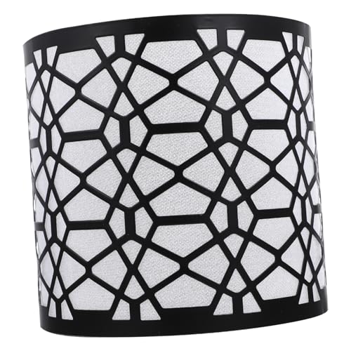 HAMPPLIES Schwarzer Eisengestell Lampenschirm mit Hohlem Muster Moderativer Lampenschirm für Tischlampe Leichtes Einfach zu Installierendes Lampenabdeckung Zubehör für Wohnzimmer HAMPPLIES Schwarzer Eisengestell Lampenschirm mit Hohlem Muster Moderativer Lampenschirm für Tischlampe Leichtes Einfach zu Installierendes Lampenabdeckung Zubehör für Wohnzimmer von HAMPPLIES