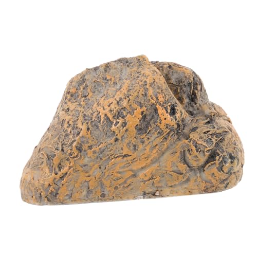 HAMPPLIES Simulation Stein Schlüsselbox mit Realistischem Stein Design Wetterfeste Outdoor Aufbewahrungsbox aus Resin Verstecktes Fach zur Sicheren Schlüsselaufbewahrung Dekorativ für von HAMPPLIES