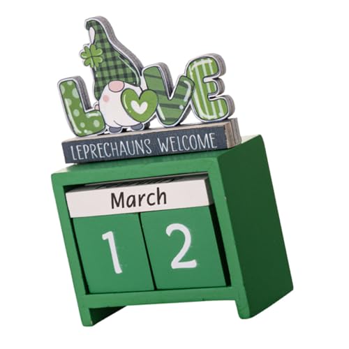 HAMPPLIES St Patrick's Day Holzkalender Desktop Ornament Kreatives Countdown-dekor Schreibtischdeko Geschenkidee für Zuhause und Büro HAMPPLIES St Patrick's Day Holzkalender Desktop Ornament Kreatives Countdown-dekor Schreibtischdeko Geschenkidee für Zuhause und Büro von HAMPPLIES