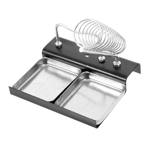 HAMPPLIES Stabiler Doppel lötkolbenhalter aus Langlebigem Metall mit Hitzebeständigem Sockel Praktischem Federhalter und Sicherem Stand für Präzises und Effizientes Löten in Werkstätten von HAMPPLIES